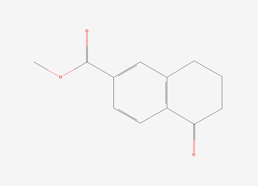Two-dimensional chemical structure of Methyl 5-oxo-5,6,7,8-tetrahydronaphthalene-2-carboxylate