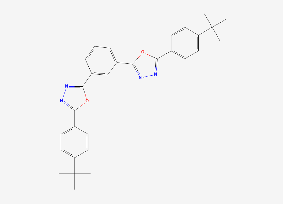 Two-dimensional chemical structure of 1,3-Bis(2-(4-tert-butylphenyl)-1,3,4-oxadiazo-5-yl)benzene