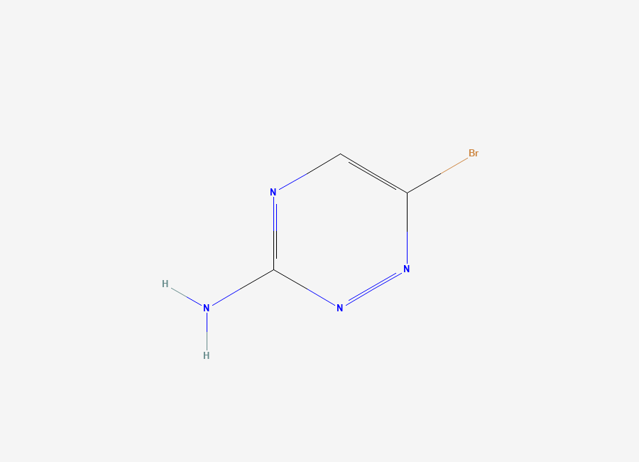 Two-dimensional chemical structure of 6-Bromo-1,2,4-triazin-3-amine