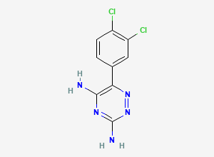 Two-dimensional chemical structure of Lamotrigine 3,5 Diamino-6(3,4-dichlorophenyl)-1,2,4-triazine, CAS 36518-85-1