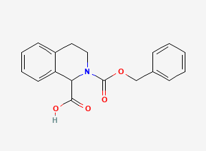 Two-dimensional chemical structure of 2-((Benzyloxy)carbonyl)-1,2,3,4-tetrahydroisoquinoline-1-carboxylic acid