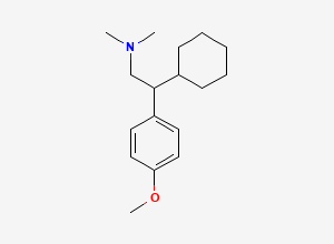 Two-dimensional chemical structure of 2-Cyclohexyl-2-(4-methoxyphenyl)-N,N-dimethylethylamine