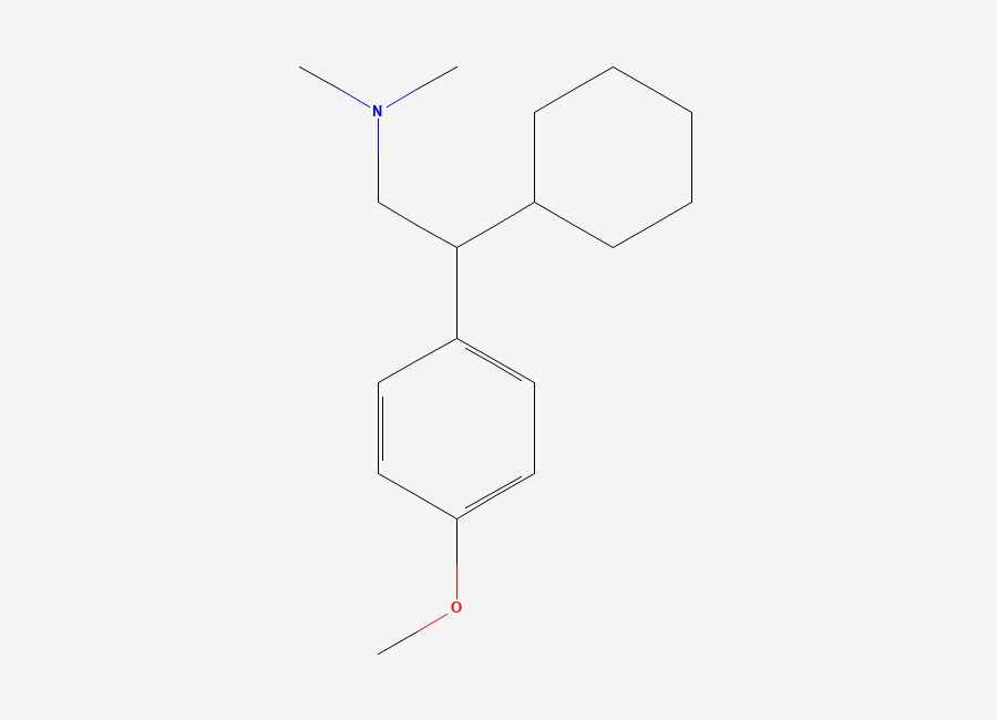 Two-dimensional chemical structure of 2-Cyclohexyl-2-(4-methoxyphenyl)-N,N-dimethylethylamine