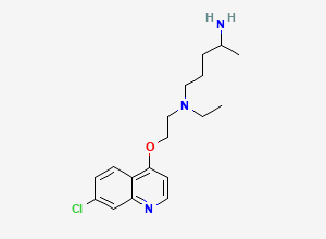 Two-dimensional chemical structure of N1-(2-((7-chloroquinolin-4-yl)oxy)ethyl)-N1-ethylpentane-1,4-diamine, CAS 2411340-31-1