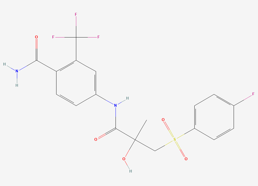Two-dimensional chemical structure of Bicalutamide Impurity 37