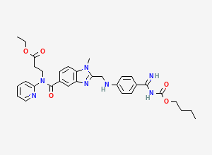 Two-dimensional chemical structure of O-Butyl Dabigatran Ethyl Ester, CAS 1416446-43-9