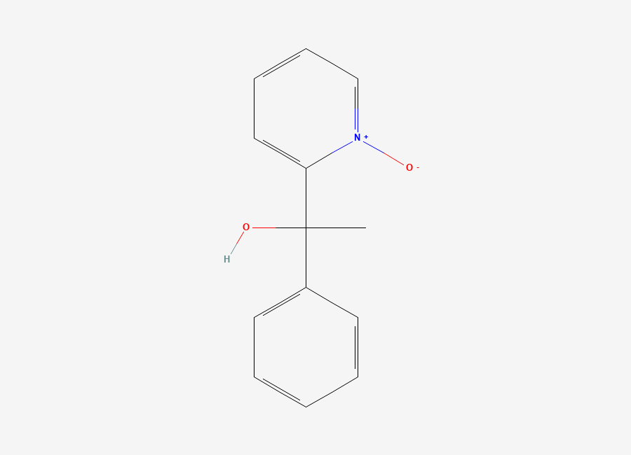 Two-dimensional chemical structure of A-phenyl-a-(2-pyridyl-N-oxide)ethanol, CAS 100393-43-9