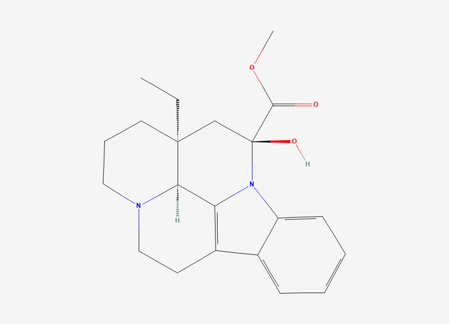 Two-dimensional chemical structure of Vincamine, CAS 1617-90-9