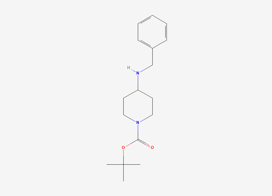 Two-dimensional chemical structure of 1,1-Dimethylethyl 4-((phenylmethyl)amino)-1-piperidinecarboxylate