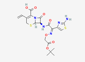 Two-dimensional chemical structure of Cefixime tert-Butyl Ester, CAS 79368-92-6