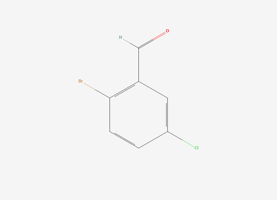 Two-dimensional chemical structure of 2-Bromo-5-chlorobenzaldehyde