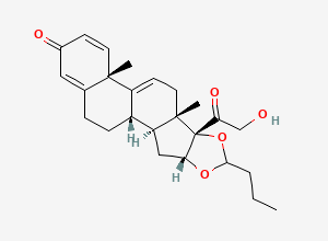 Two-dimensional chemical structure of Budesonide EP Impurity H, CAS 313474-58-7