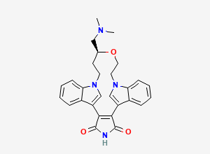 Two-dimensional chemical structure of Ruboxistaurin, CAS 169939-94-0