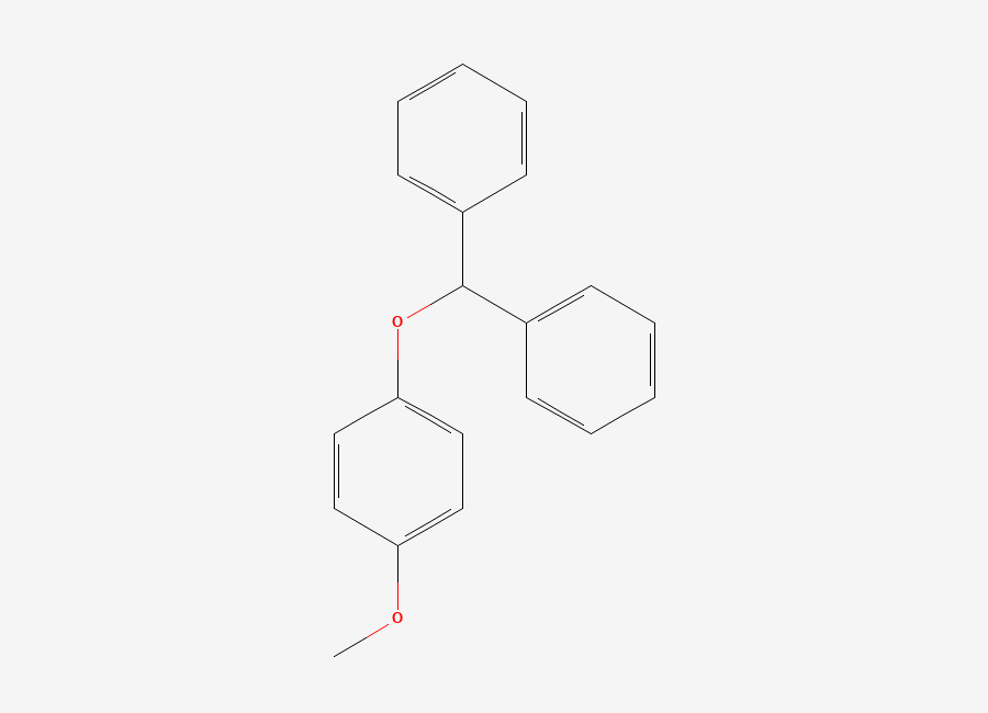 Two-dimensional chemical structure of ((4-Methoxyphenoxy)methylene)dibenzene