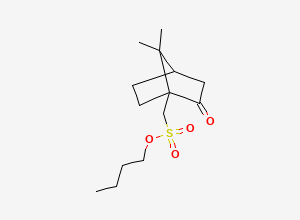 Two-dimensional chemical structure of Butyl (7,7-dimethyl-2-oxobicyclo[2.2.1]heptan-1-yl)methanesulfonate