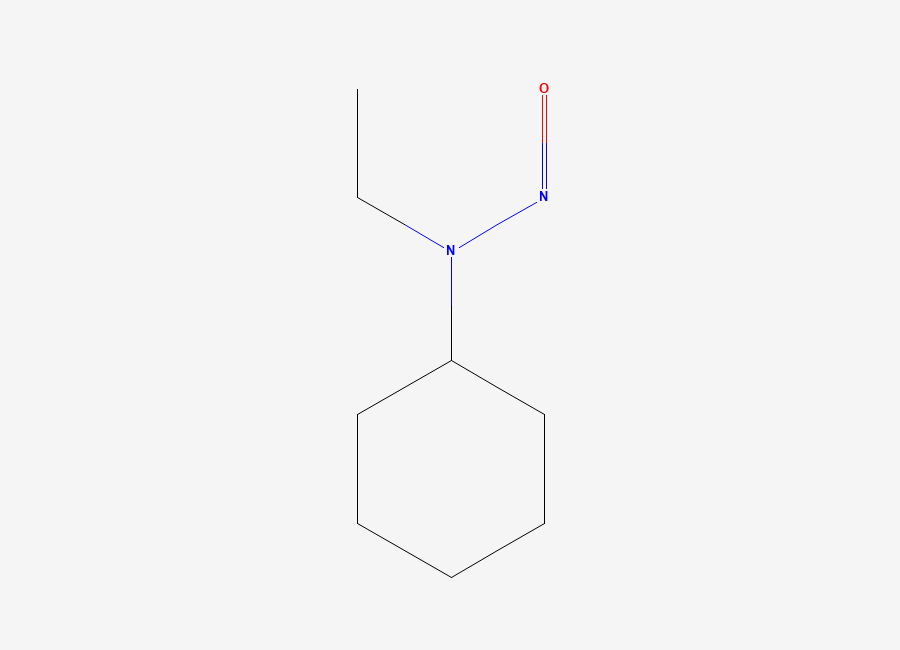 Two-dimensional chemical structure of N-Nitroso-N-ethyl-N-cyclohexylamine (NECHA), CAS 859181-06-9