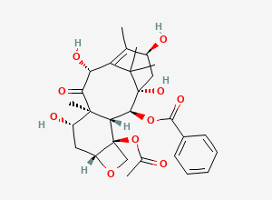 Two-dimensional chemical structure of Docetaxel EP Impurity E / Docetaxel 10-Deacetyl Baccatin, CAS 32981-86-5