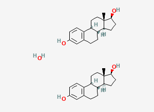Two-dimensional chemical structure of Estradiol Hemihydrate, CAS 35380-71-3