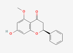 Two-dimensional chemical structure of (-)-Alpinetin
