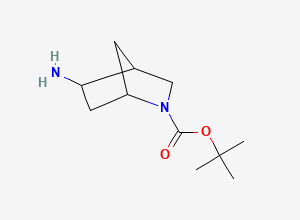 Two-dimensional chemical structure of tert-Butyl 5-amino-2-azabicyclo(2.2.1)heptane-2-carboxylate