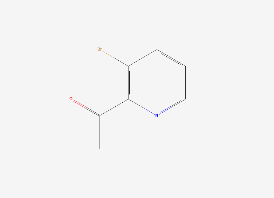Two-dimensional chemical structure of 1-(3-Bromopyridin-2-yl)ethan-1-one