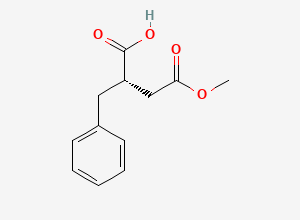 Two-dimensional chemical structure of (2S)-2-benzyl-4-methoxy-4-oxobutanoic acid