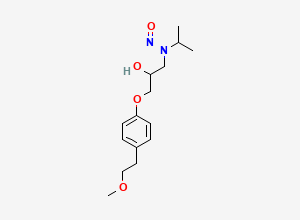 Two-dimensional chemical structure of N-Nitroso Metoprolol, CAS 138768-62-4