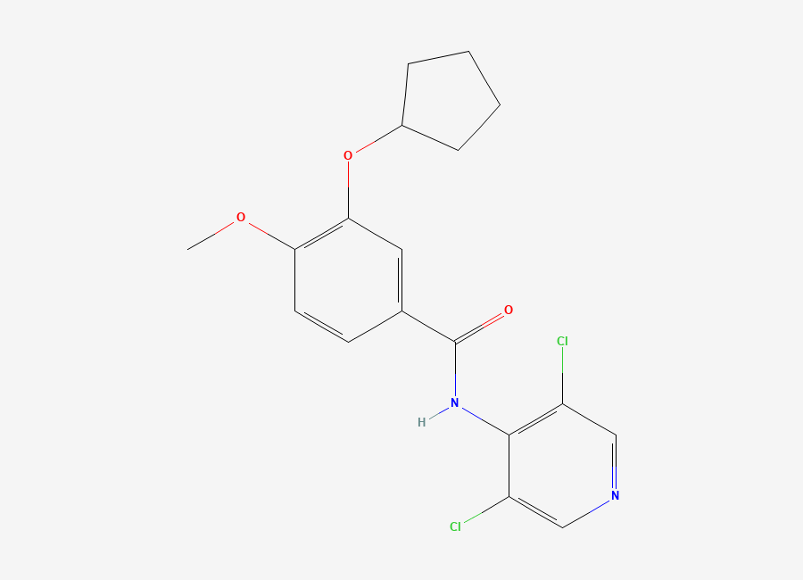 Two-dimensional chemical structure of Piclamilast