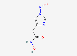 Two-dimensional chemical structure of N-Hydroxy-1-nitroso-1H-imidazole-4-acetamide, CAS 149573-80-8