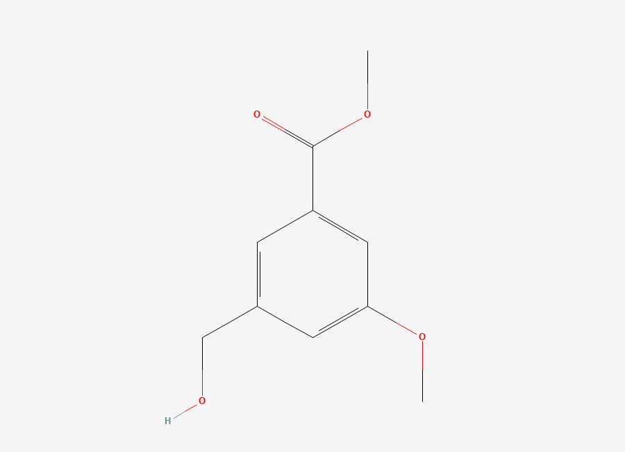 Two-dimensional chemical structure of Methyl 3-(hydroxymethyl)-5-methoxybenzoate