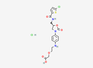 Two-dimensional chemical structure of Rivaroxaban Impurity A hydrochloride