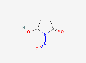 Two-dimensional chemical structure of N-Nitroso-5-hydroxy pyrrolidone, CAS 2832789-51-0