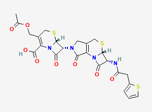 Two-dimensional chemical structure of Cefalonium Impurity 1