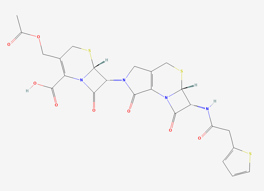 Two-dimensional chemical structure of Cefalonium Impurity 1