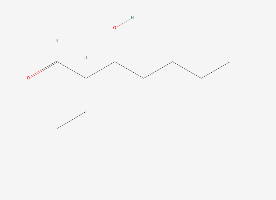 Two-dimensional chemical structure of 3-Hydroxy-2-propylheptanal