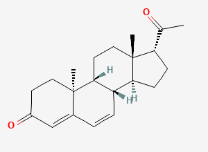Two-dimensional chemical structure of 9beta,10alpha,17alpha-Pregna-4,6-diene-3,20-dione