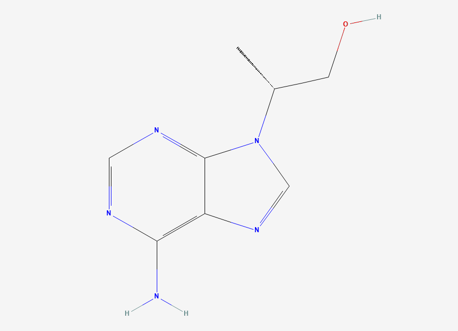 Two-dimensional chemical structure of (R)-2-(6-Amino-9H-purin-9-yl)propan-1-ol