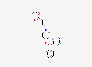 Two-dimensional chemical structure of Bepotastine Isopropyl Ester, CAS 1807607-93-7