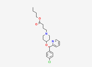 Two-dimensional chemical structure of Bepotastine N-Butyl Ester, CAS 1807606-59-2