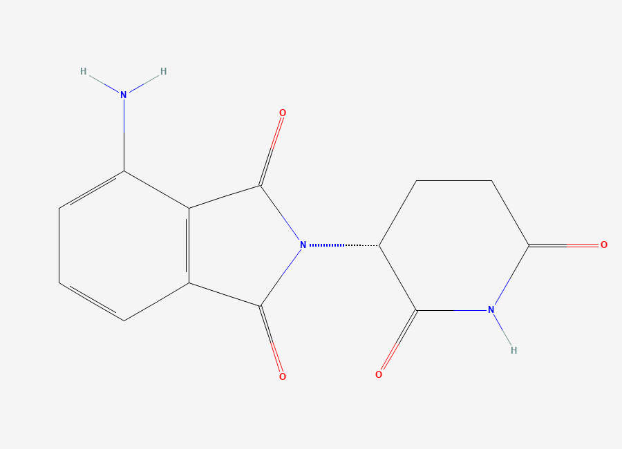 Two-dimensional chemical structure of (R)-Pomalidomide, CAS 202271-90-7