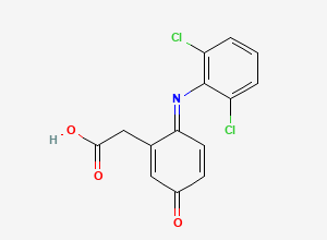Two-dimensional chemical structure of Diclofenac 2,5-Quinone Imine, CAS 1254576-93-6