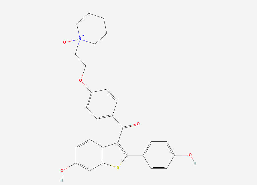 Two-dimensional chemical structure of Raloxifene EP Impurity C / Raloxifene Related Compound C / Raloxifene BP Impurity C / Raloxifene N-Oxide, CAS 195454-31-0