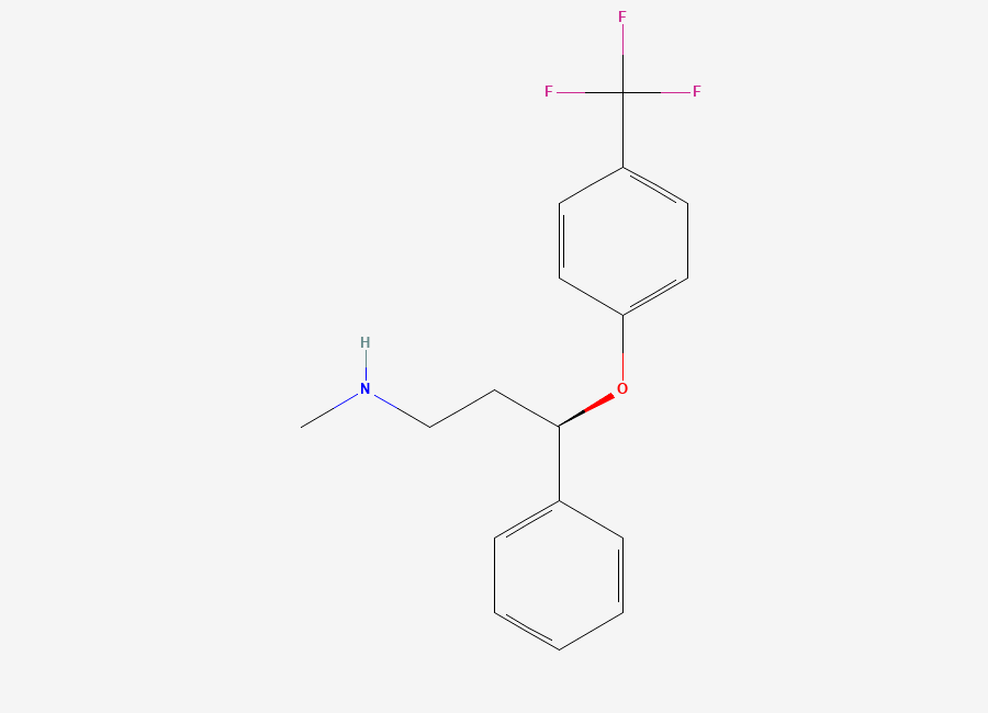 Two-dimensional chemical structure of (+)-Fluoxetine