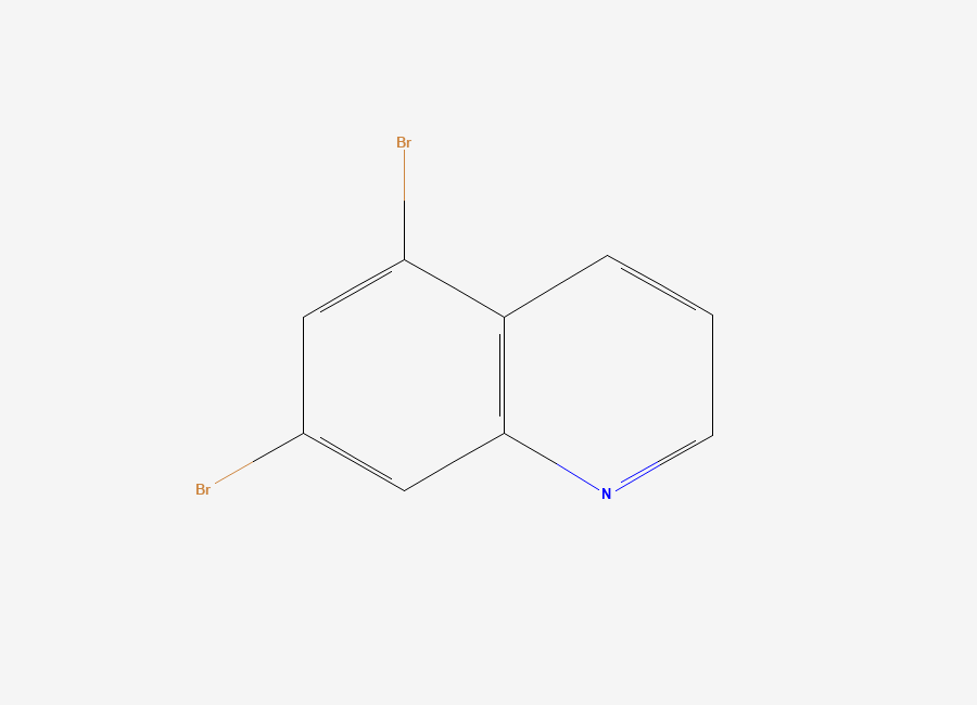 Two-dimensional chemical structure of 5,7-Dibromoquinoline