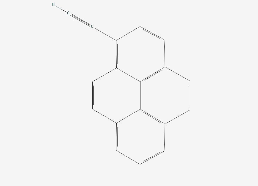 Two-dimensional chemical structure of 1-Ethynylpyrene