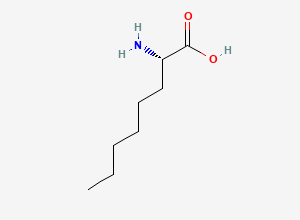 Two-dimensional chemical structure of (S)-2-Aminooctanoic acid