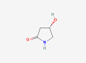 Two-dimensional chemical structure of (S)-4-Hydroxypyrrolidin-2-one, CAS 68108-18-9