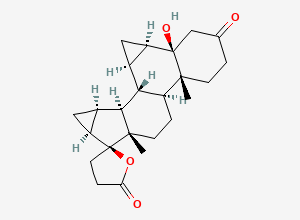 Two-dimensional chemical structure of 5-beta-Hydroxy Drospirenone Lactone/ 5-Hydroxydros Pirenone, CAS 197721-70-3