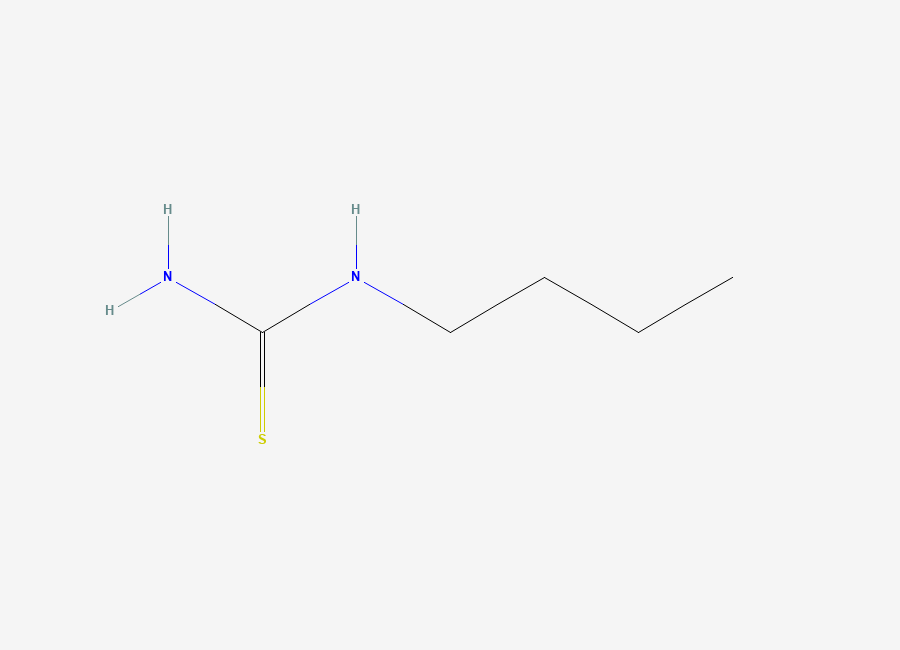 Two-dimensional chemical structure of Butylthiourea