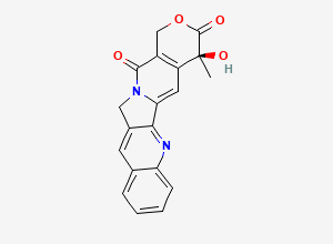 Two-dimensional chemical structure of (S)-4-Hydroxy-4-methyl-1,12-dihydro-14H-pyrano[3',4':6,7]indolizino[1,2-b]quinoline-3,14(4H)-dione